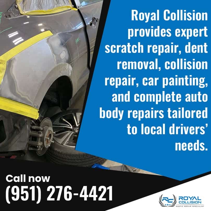 Royal Collision Provides Expert scratch repair, dent removal, collision repair, car painting and complete auto body repair