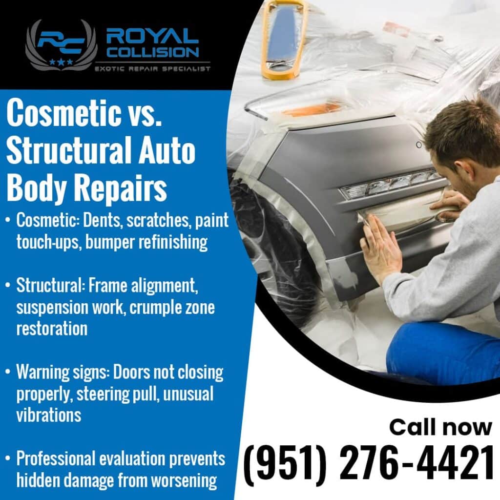 Cosmetic vs Structural Auto Body Repairs