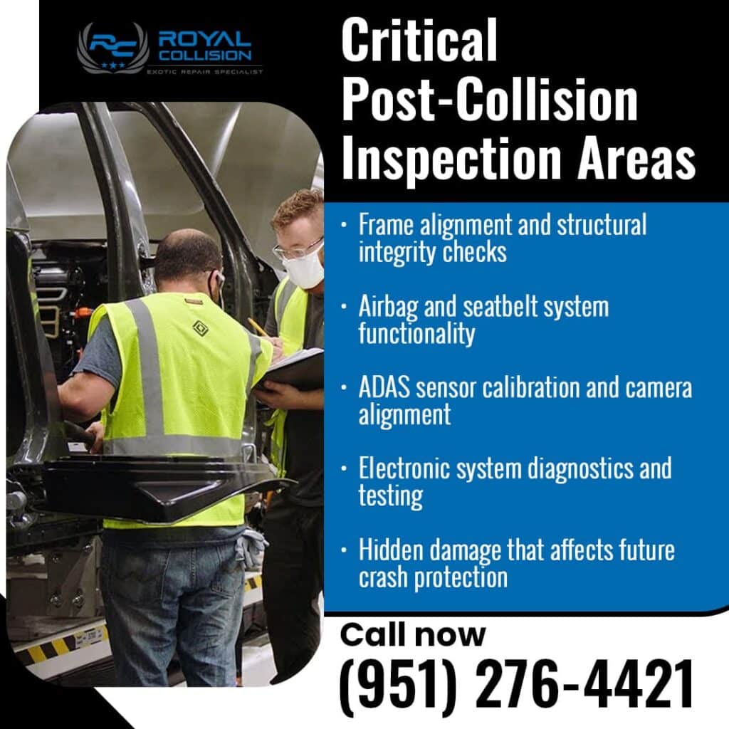 Critical post-collision inspection areas
