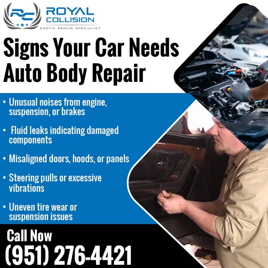 Signs car needs auto body repair